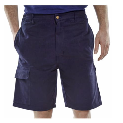 Cargo Pocket Shorts - Navy [Size: 32]