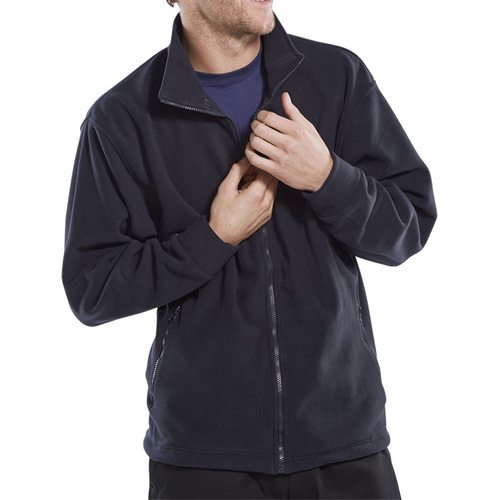 Fleece Jacket Zipped with Pockets Navy