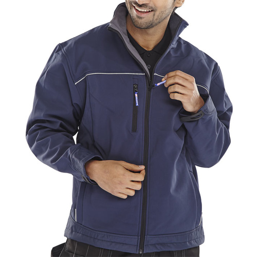 Soft Shell Water & Wind Proof Breathable Fabric Navy