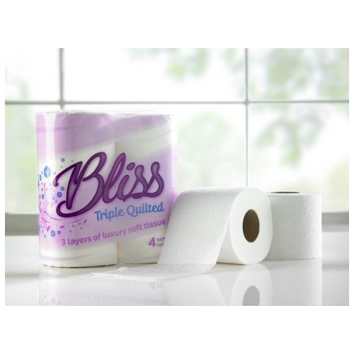 PLEASE USE CODE 15102 - BLISS - Pink 3 Ply luxury Toilet Rolls - 3ply White (x40 Rolls)