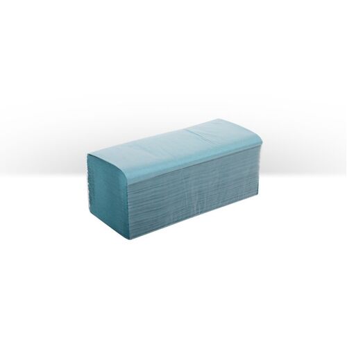 EASY500B (HTBI500) - Interfold Hand Towels - 1ply Blue (x5000 Towels)