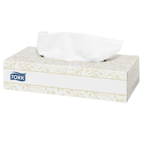 Tork Extra Soft Facial Tissues- 2ply White x100 (Cases x30 Boxes)