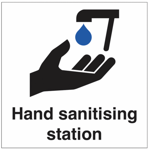 Hand Sanitising Station Sign (200x200mm)